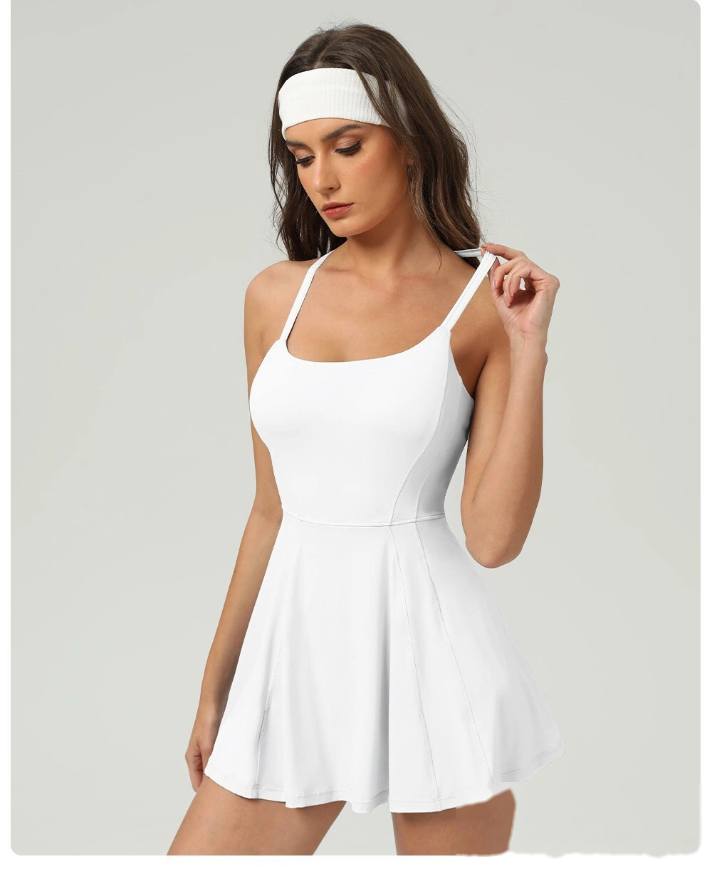 Europe and the United States quick-drying tennis dress waist suspender skirt outdoor anti-exposure sports pants skirt detail