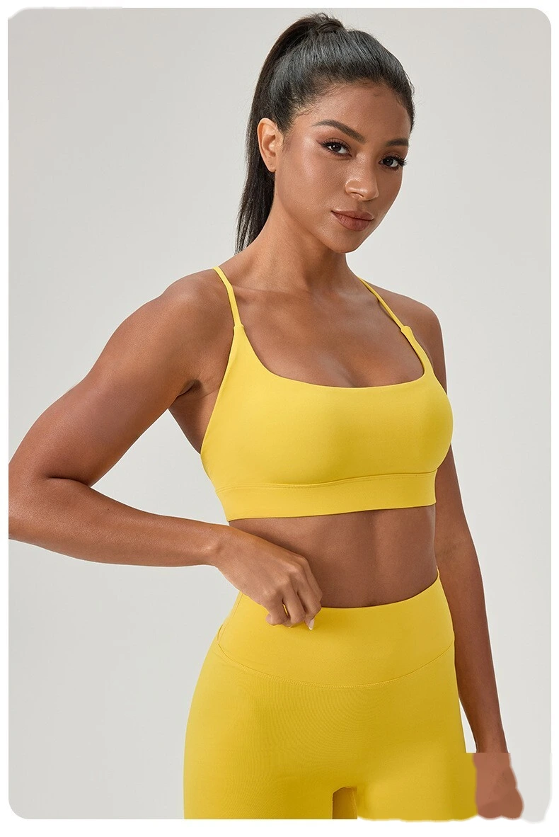 Custom Women's Feminine Beauty Back Yoga Bra | Push-Up, Shock-Absorbing, for Fitness & Running detail