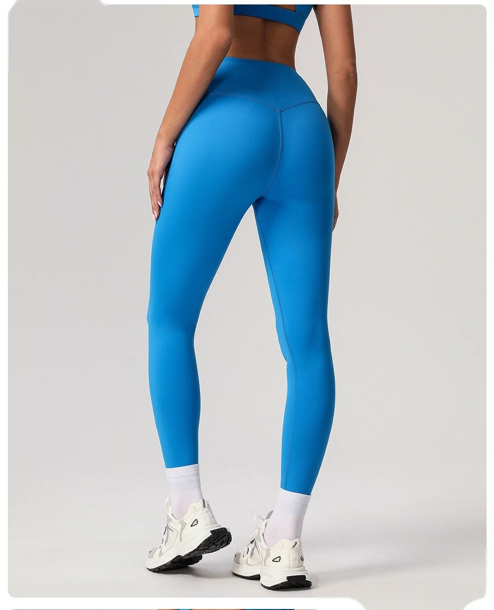 Quick-drying yoga pants, high waist and hips, tight-fitting exercise pants, running fitness pants detail
