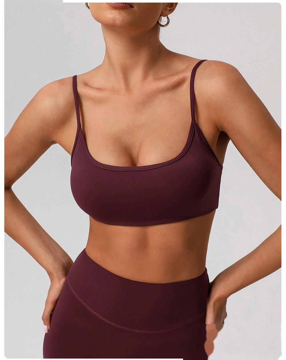 Customized beauty back sports bra nude yoga bra running fitness shirt sling yoga clothes detail
