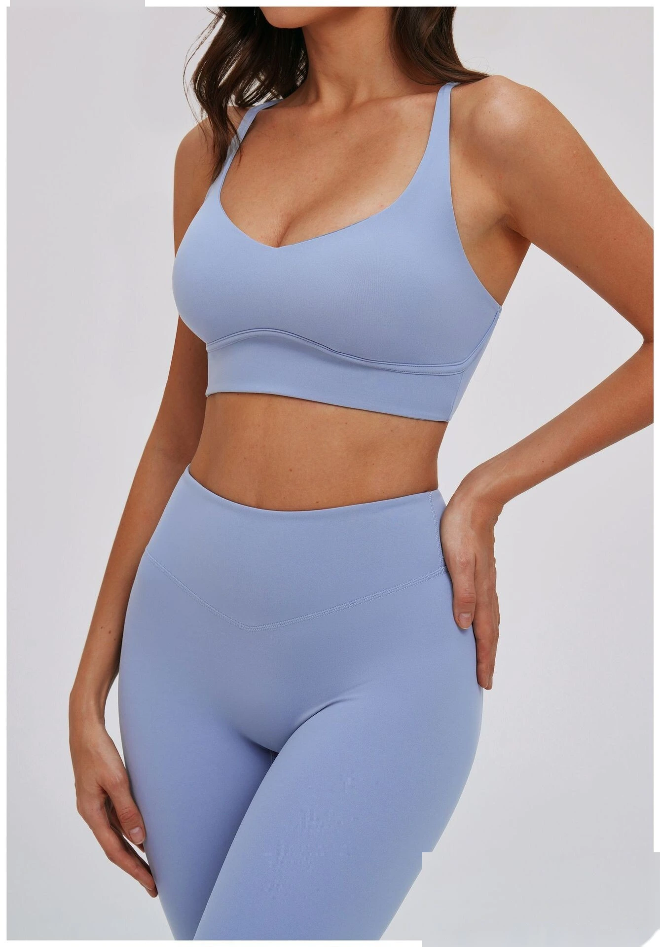 Custom Cross Cutout Yoga Sports Bra - Women's Open Back Tight Shockproof Running Bra detail