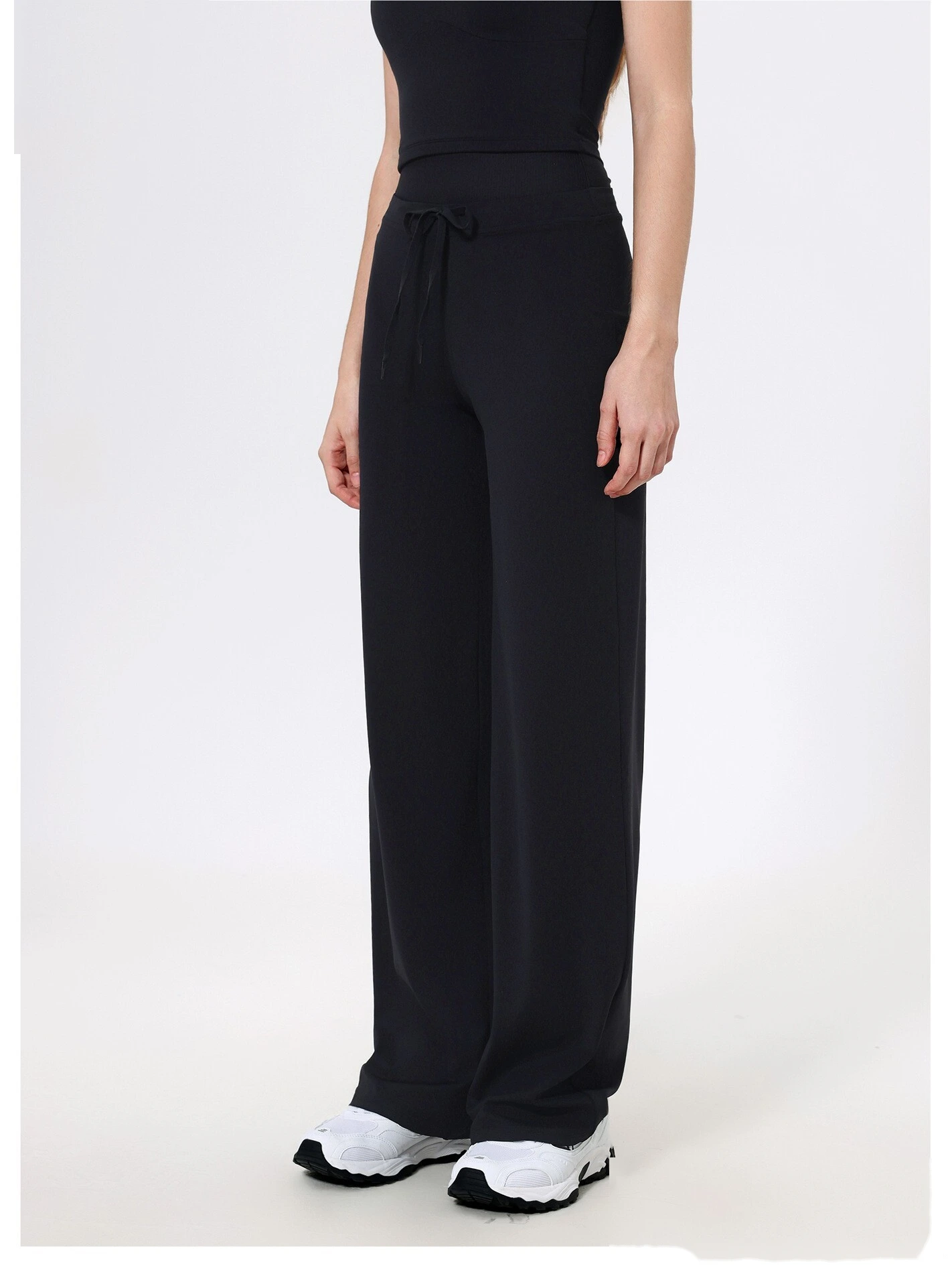Wide-leg sweatpants antibacterial loose slim drape sweatpants outdoor running yoga pants straight pants. detail