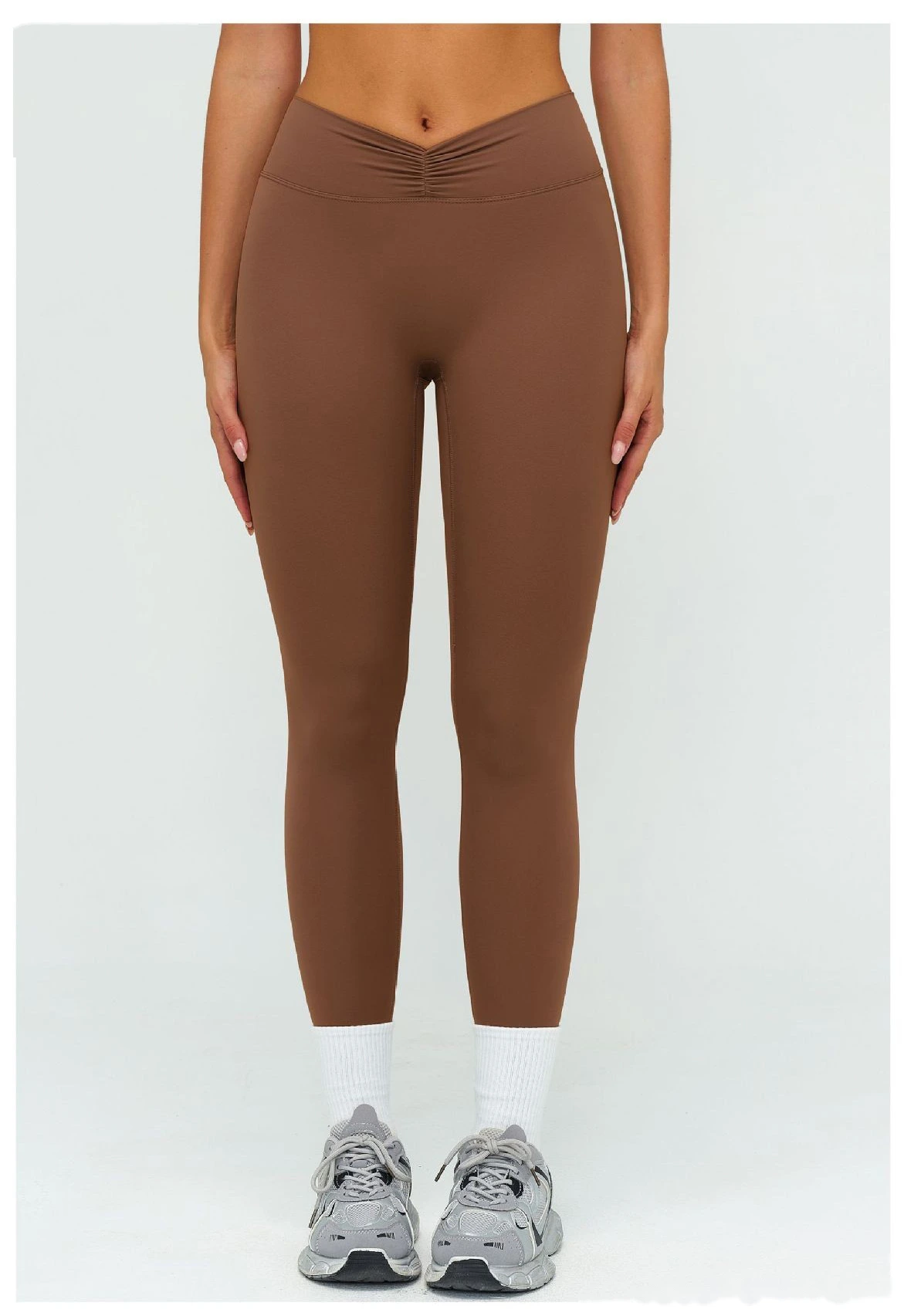 Women's Customizable High-Waisted Yoga Pants - High-Stretch Tight Slimming Long Leggings for Outdoor Running & Fitness detail