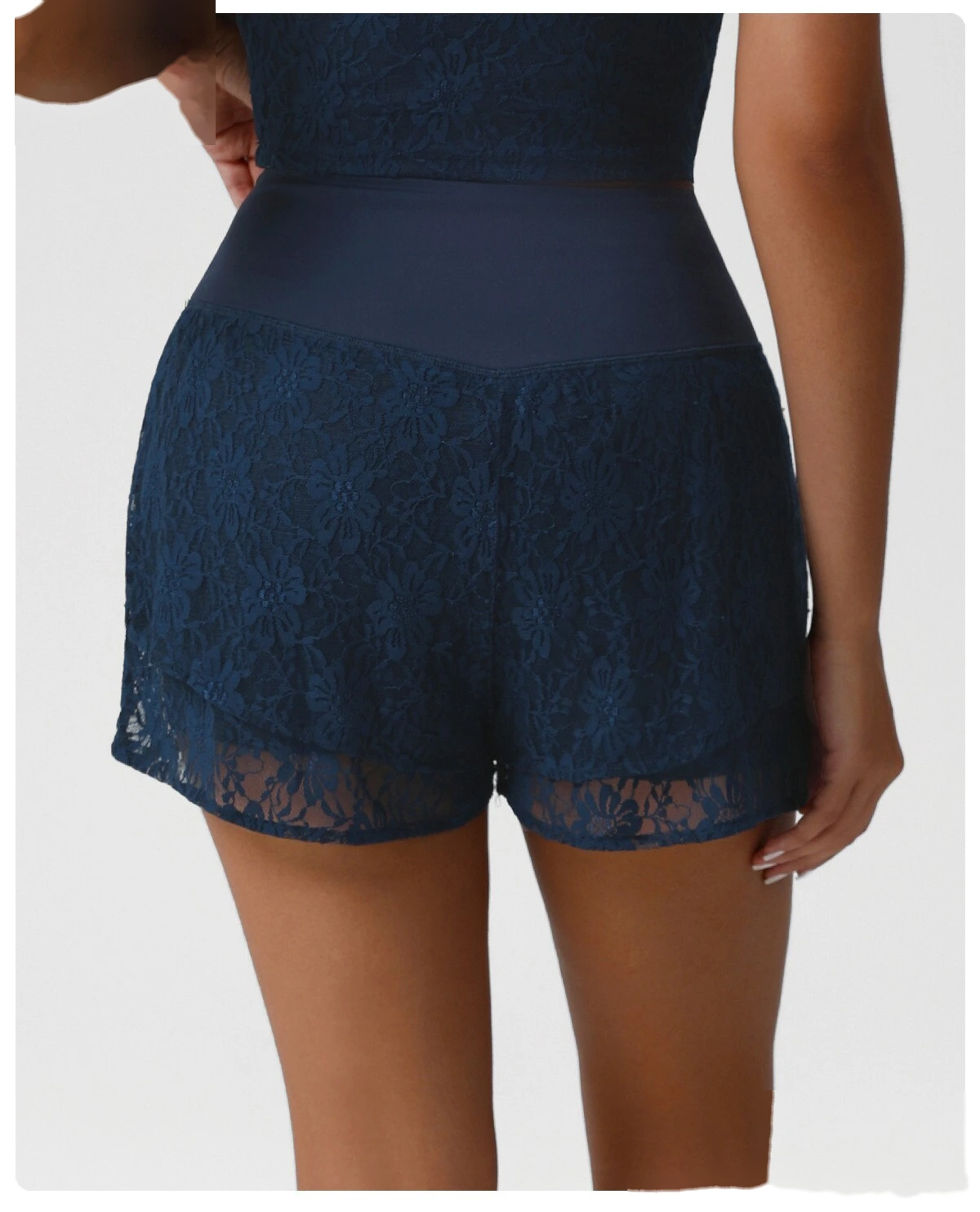 Customized lace double-layer sports shorts anti-exposure belt bottoming shorts outdoor tennis shorts detail
