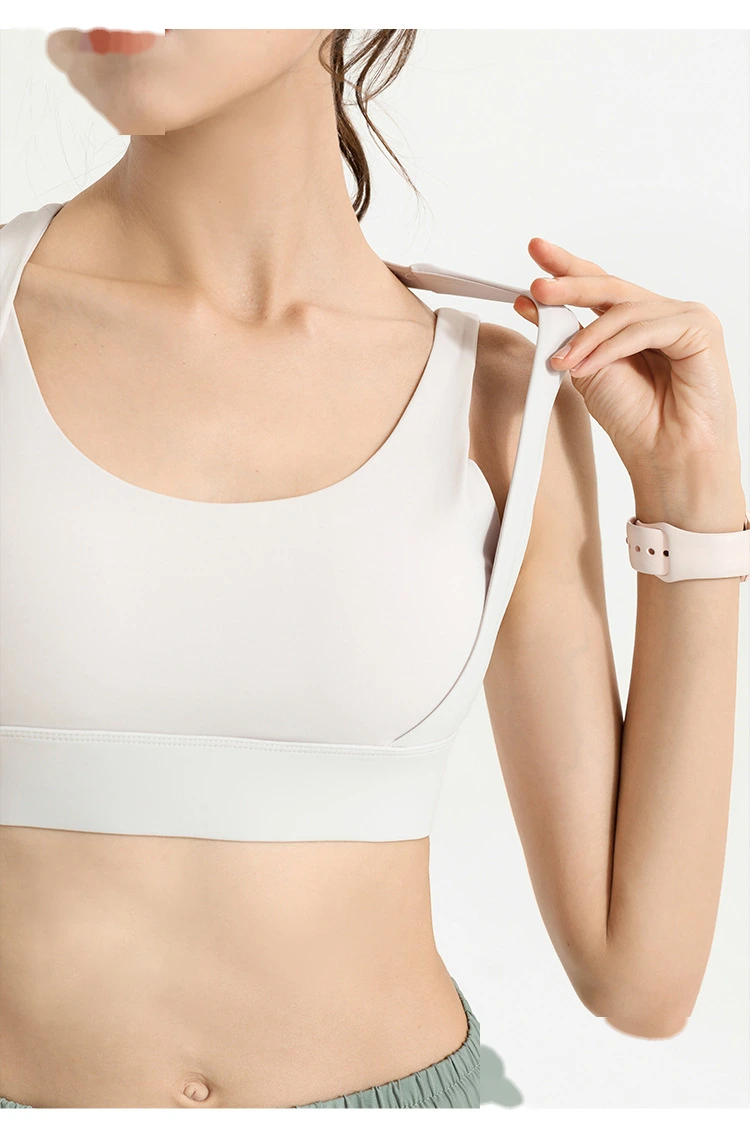 Women High Impact Sports Bras Criss Cross Back Sexy Running Bra detail