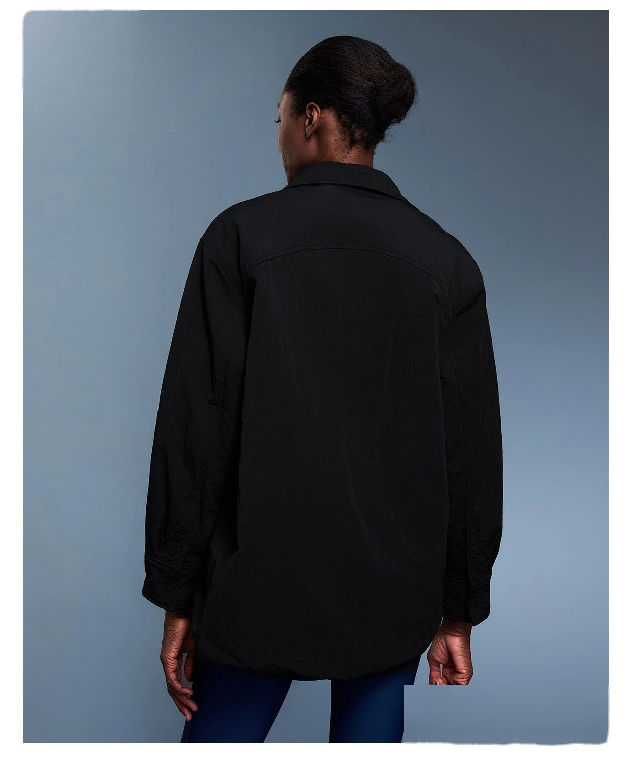 Custom lapel cotton-padded jacket women's autumn and winter new simple thick warm casual shirt jacket. detail