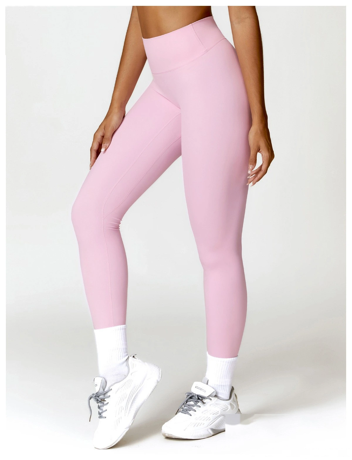 Customized yoga pants sanding, abdomen lifting and hip lifting, high waist wearing running and fitness pants. detail