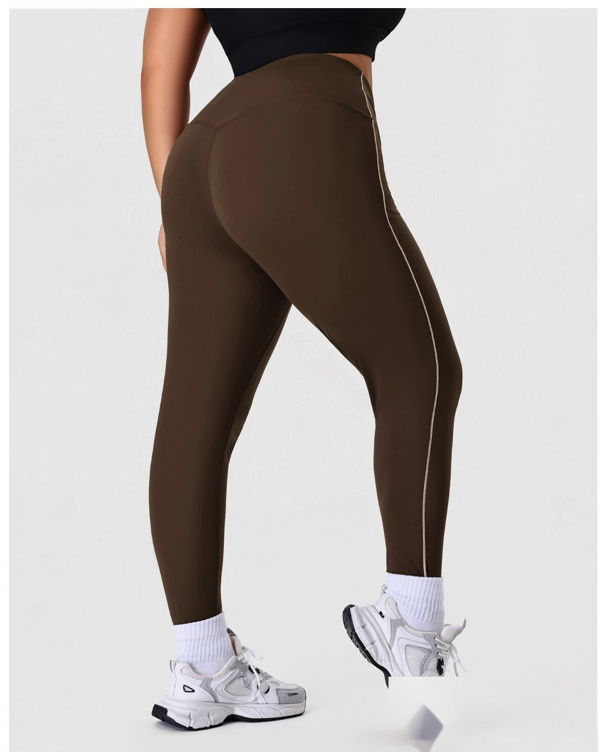 Custom Plus Size Yoga Pants Set - High-Elastic Tight Slimming Running Fitness Leggings & Activewear detail