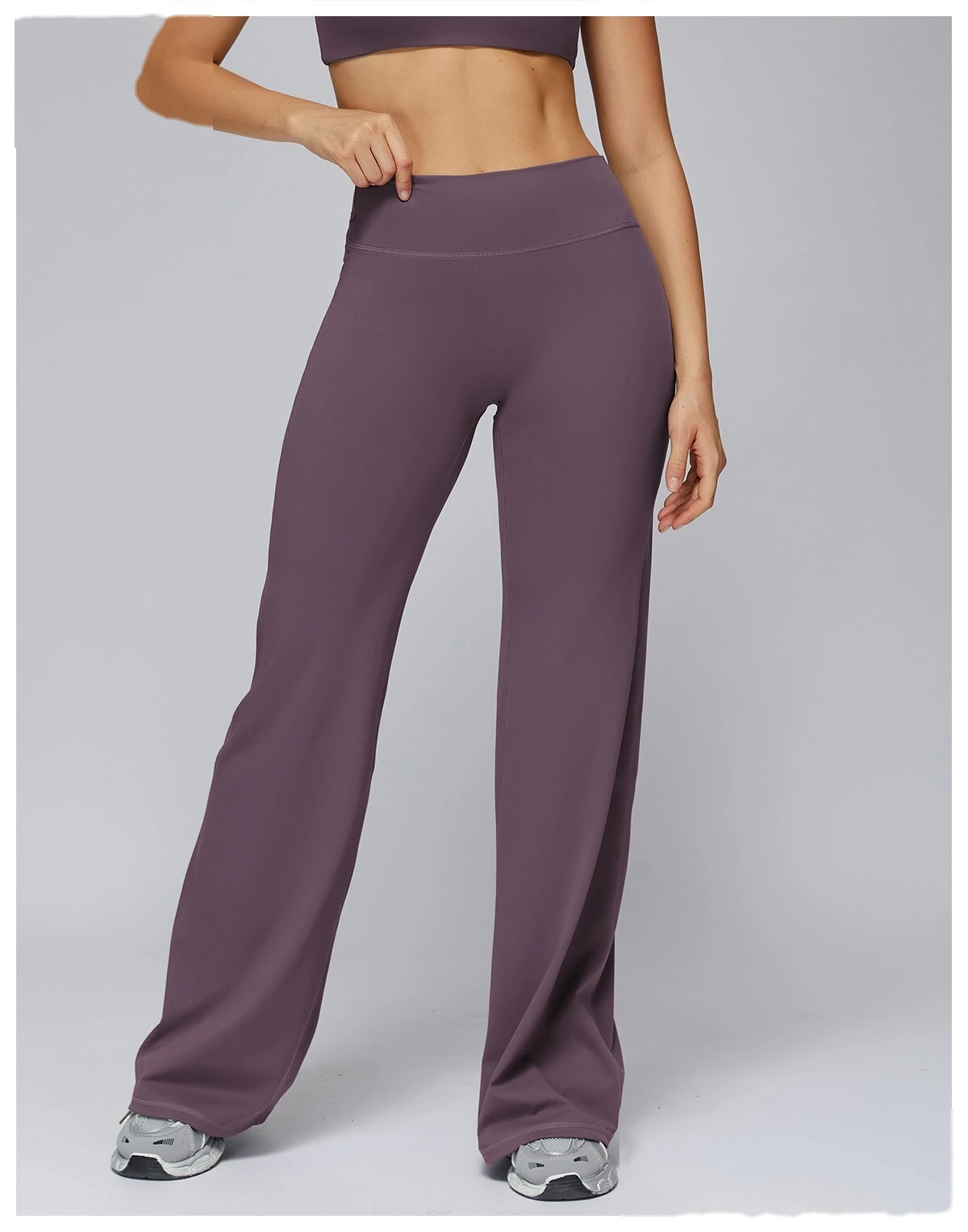 Customized High-Elastic High-Waisted Wide-Leg Casual Sports Yoga Pants - Athletic Fitness Long Pants detail