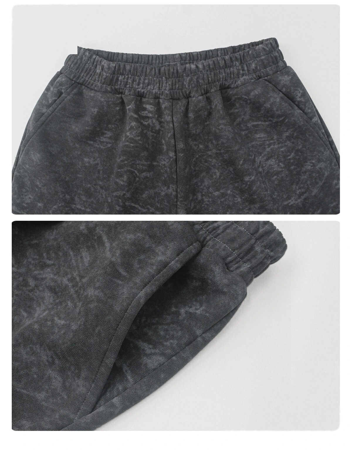 Custom EU/US Tie-Dye Fitness Set - Autumn Winter Jacket + Sports Casual Sweatpants Yoga Running Outfit detail