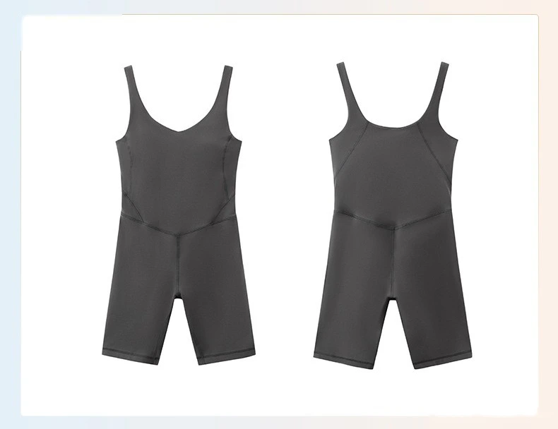 Double 6-shaped jumpsuit for women's abdomen and hip lifting yoga Pilates jumpsuit detail