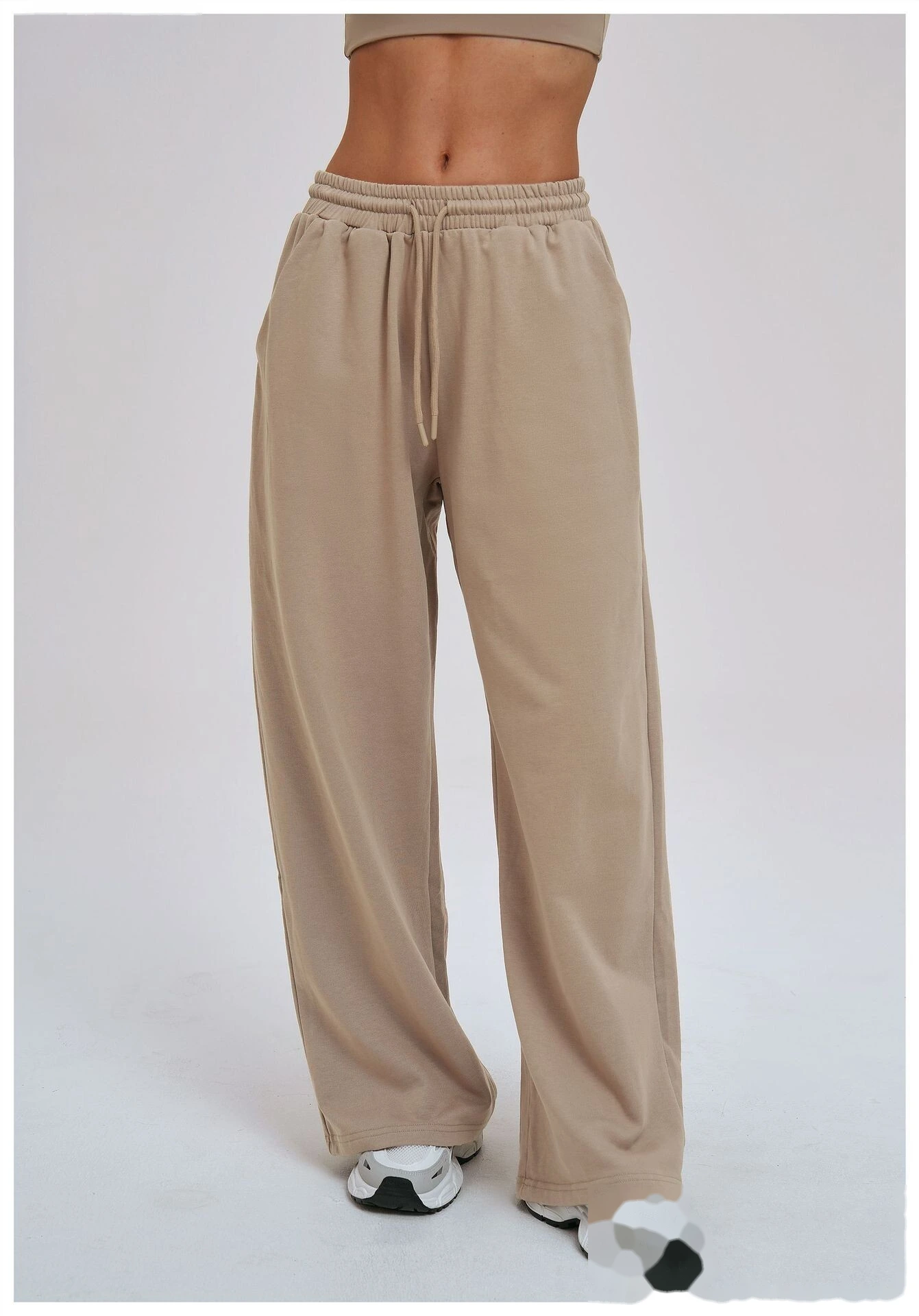 Custom Outdoor Running Sweatpants - New European-American Loose Wide-Leg Straight Casual Trousers detail