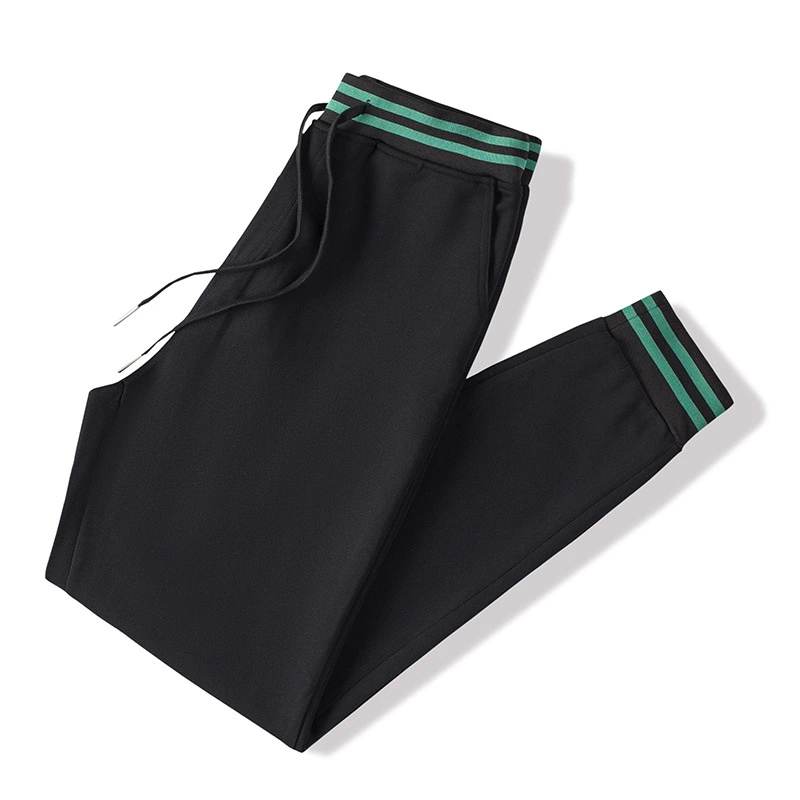 Men jogger pants loose running stripe rib athletic jogging sweatpants detail