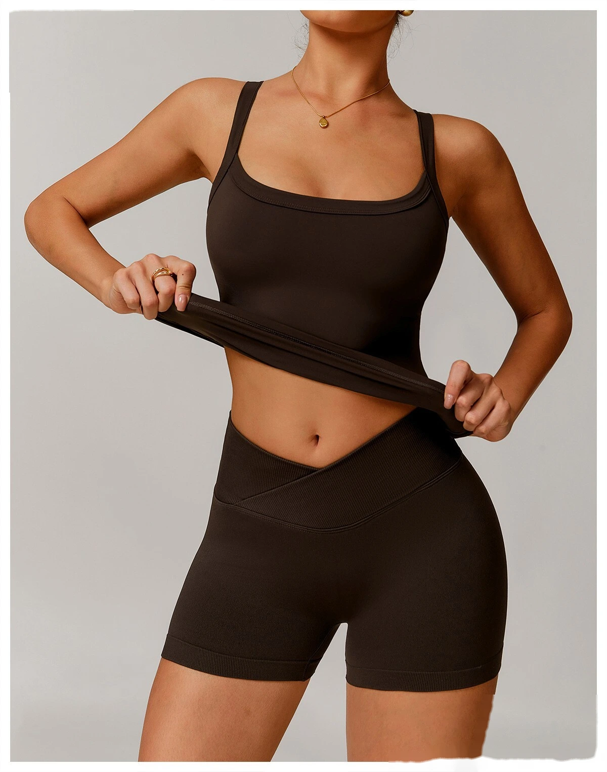 Sanded vest fitness clothing bra high-strength sports bra sling back yoga vest detail