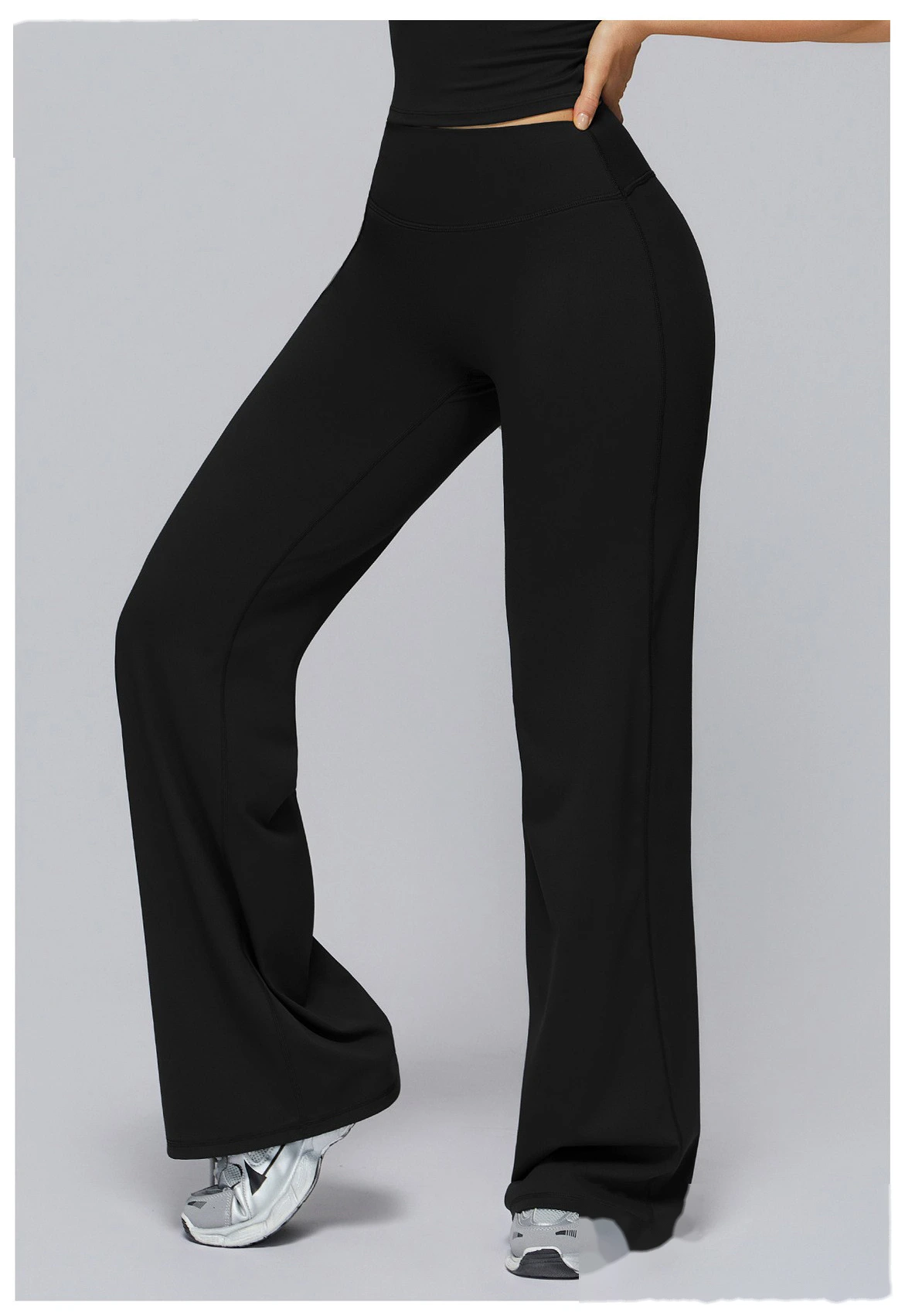 Customized High-Elastic High-Waisted Wide-Leg Casual Sports Yoga Pants - Athletic Fitness Long Pants detail