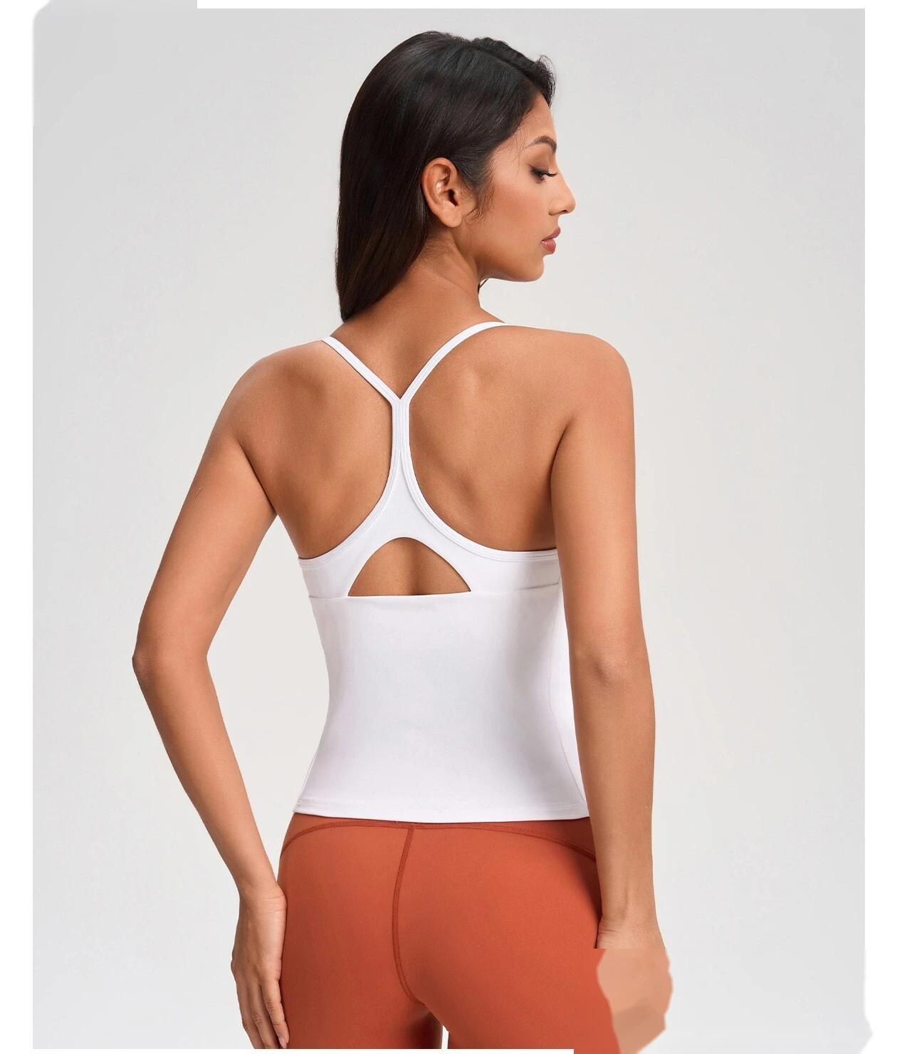 Bulk Custom Nude-Feel Yoga Tank - Padded Push-Up Sports Bra for Running & Gym Workouts detail