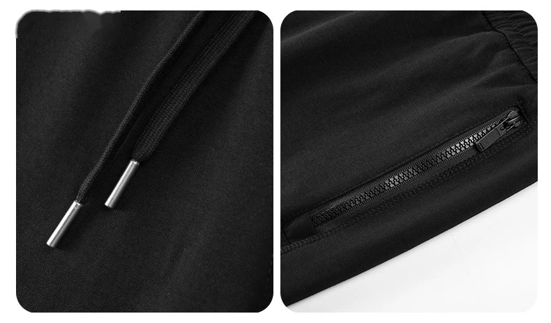 Men winter jogger pants loose running sweatpants with zip pockets detail