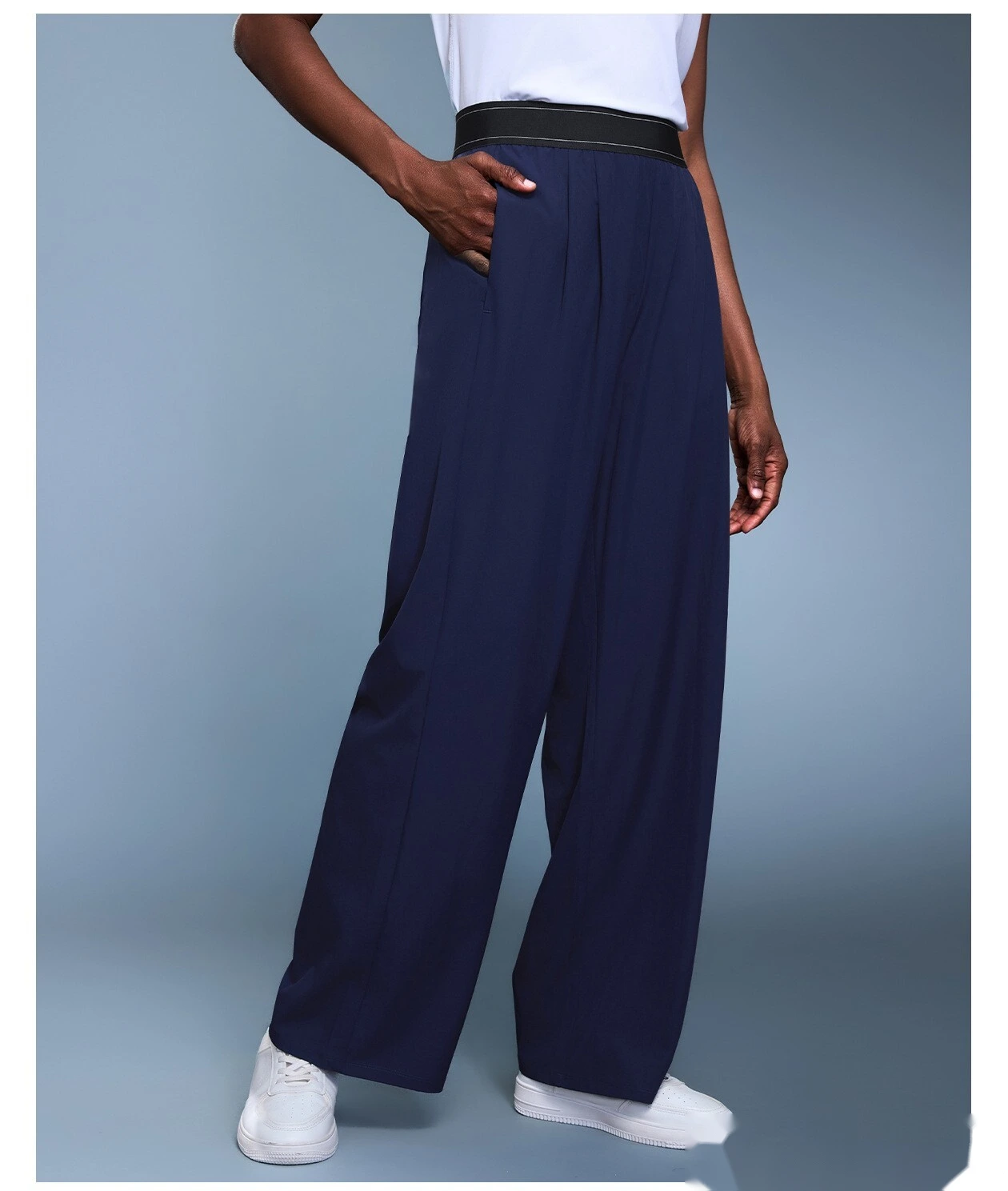 Custom autumn new slim wide-leg pants loose breathable straight sports pants women detail