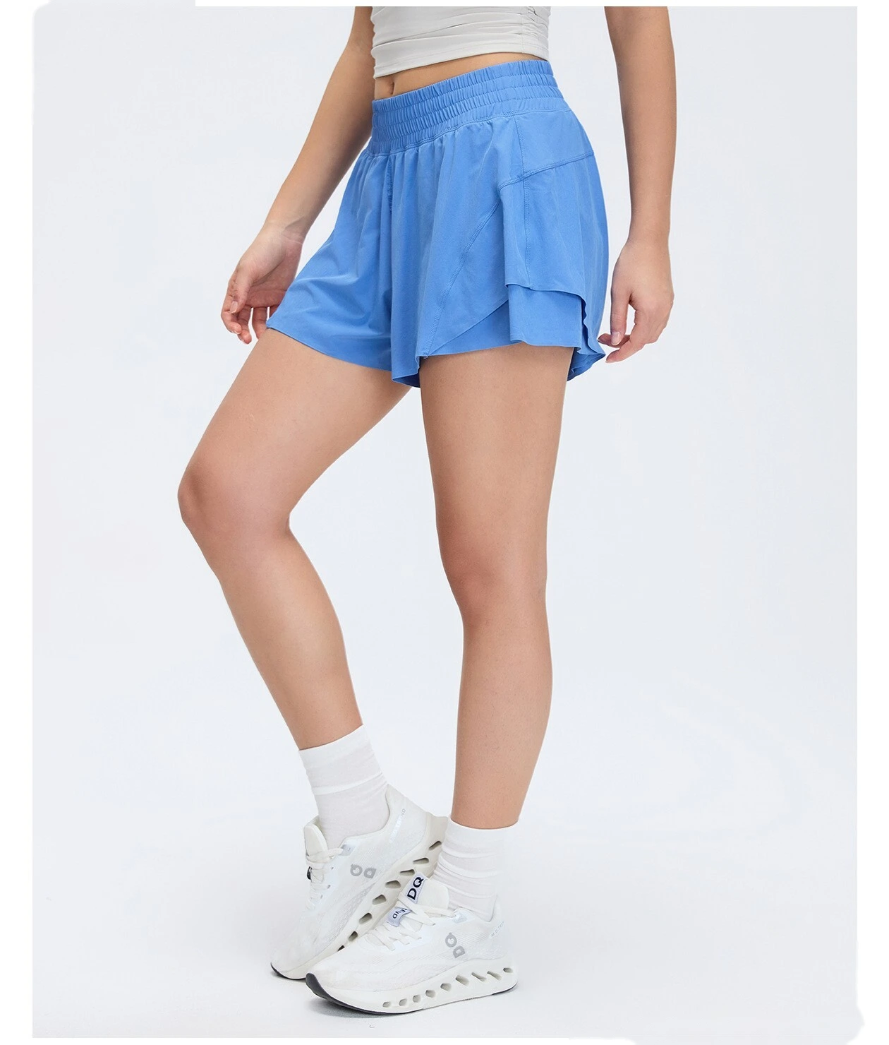 Bulk Custom Lined Anti-See-Through Shorts - Women's High-Waisted Quick-Dry Breathable Gym Yoga Shorts detail
