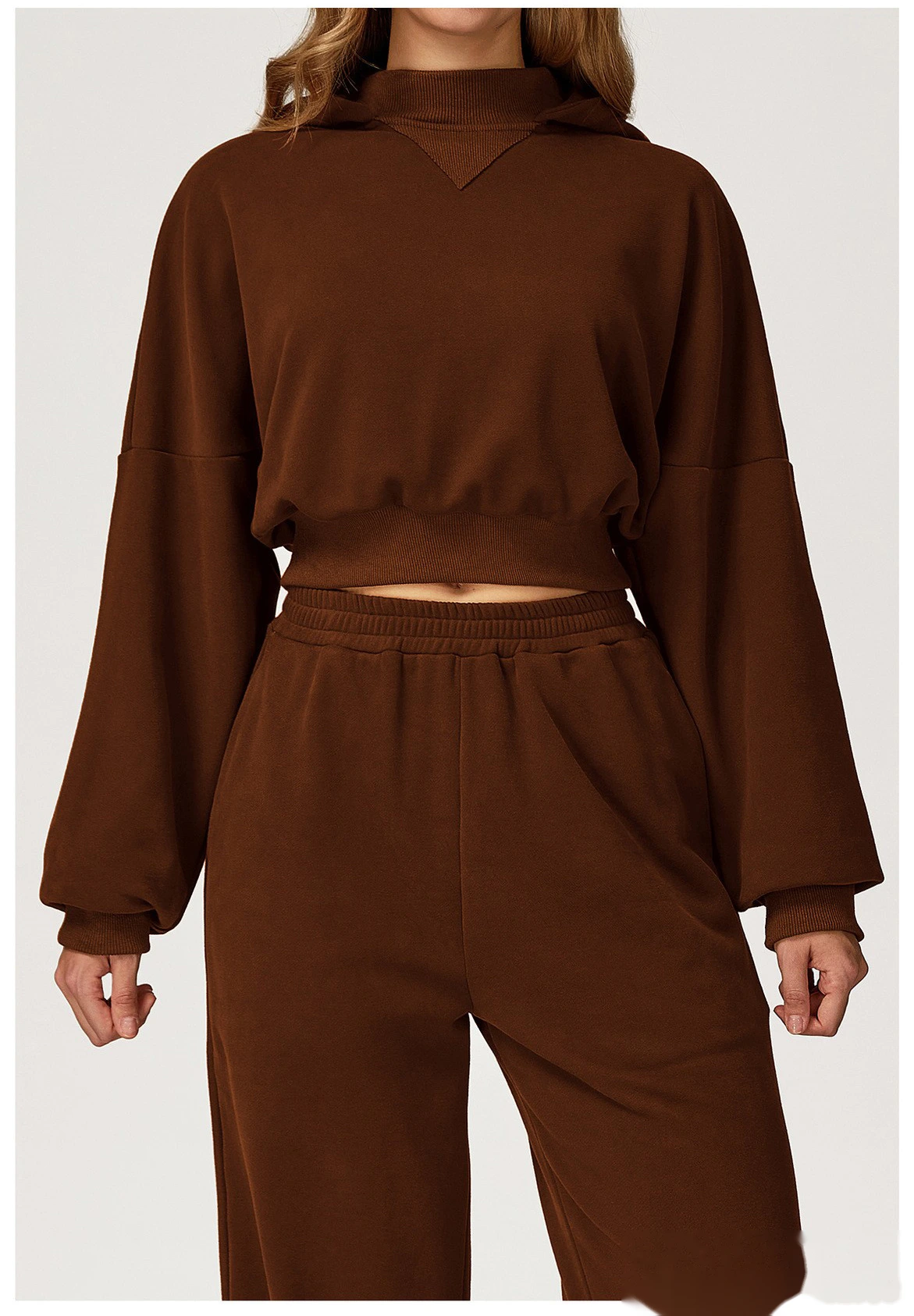 Custom fashion hooded sweater autumn and winter casual loose coat women's outdoor sportswear detail