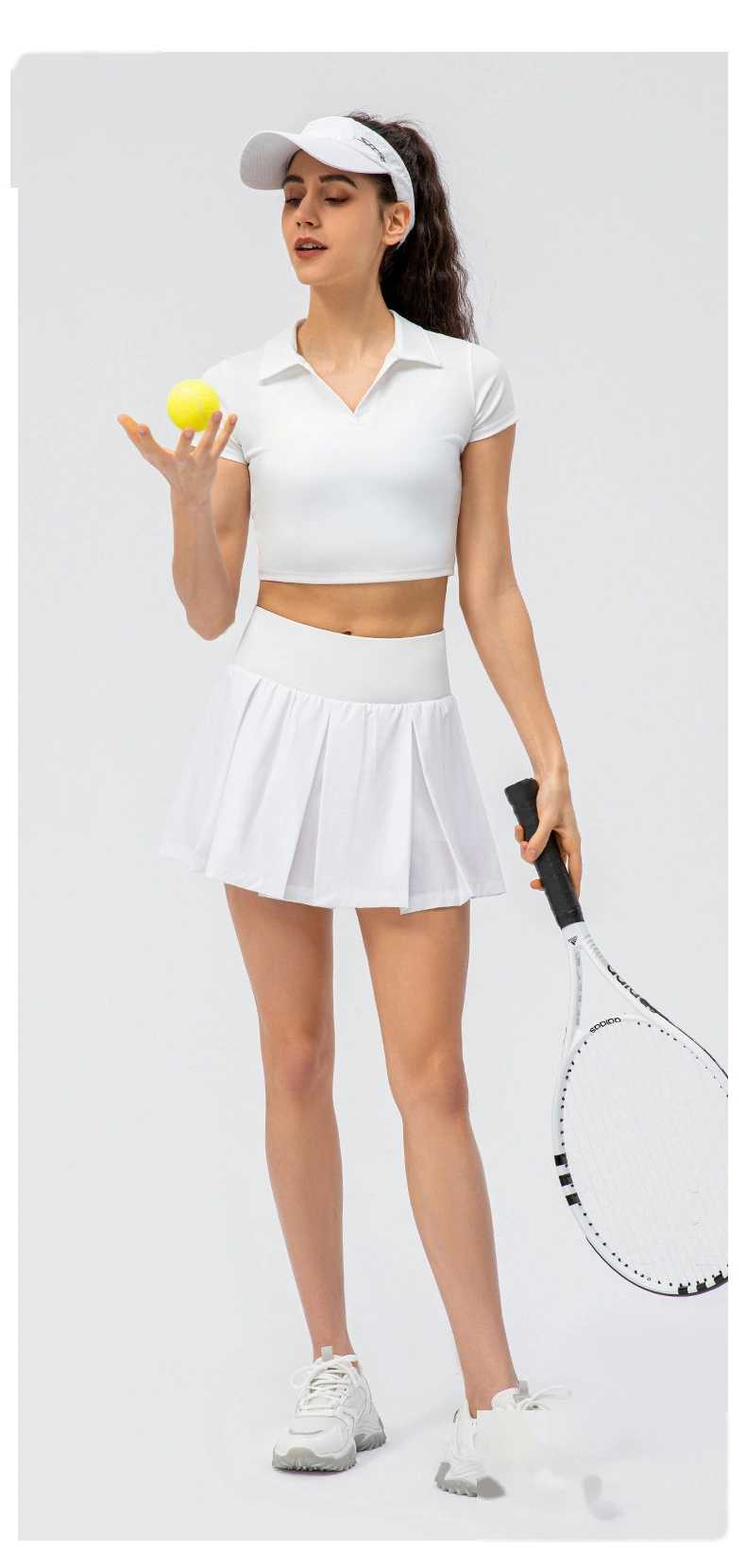 Womens tennis skirts elastic athletic golf skorts with pockets detail