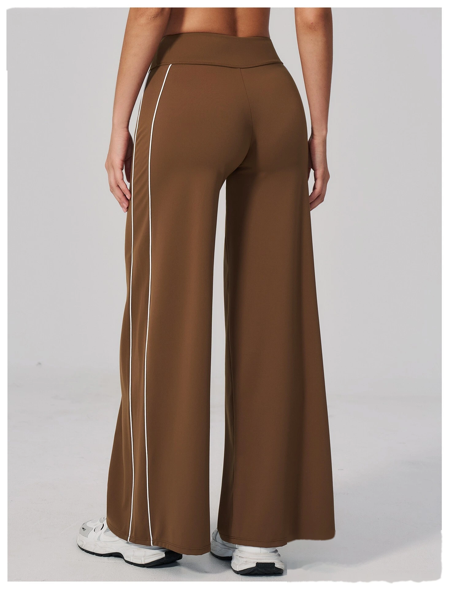 Women Straight Wide Leg Fitness Pants High Elastic Loose Casual Outdoor Sports Daily Trousers detail