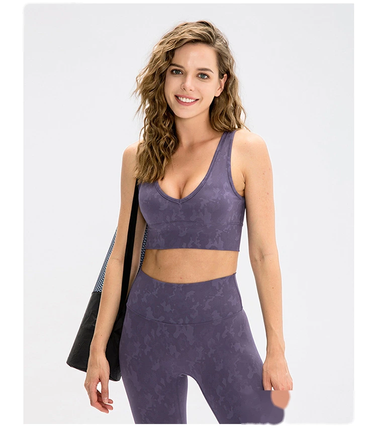 Women sports bra padded yoga bras gym running workout crop top detail