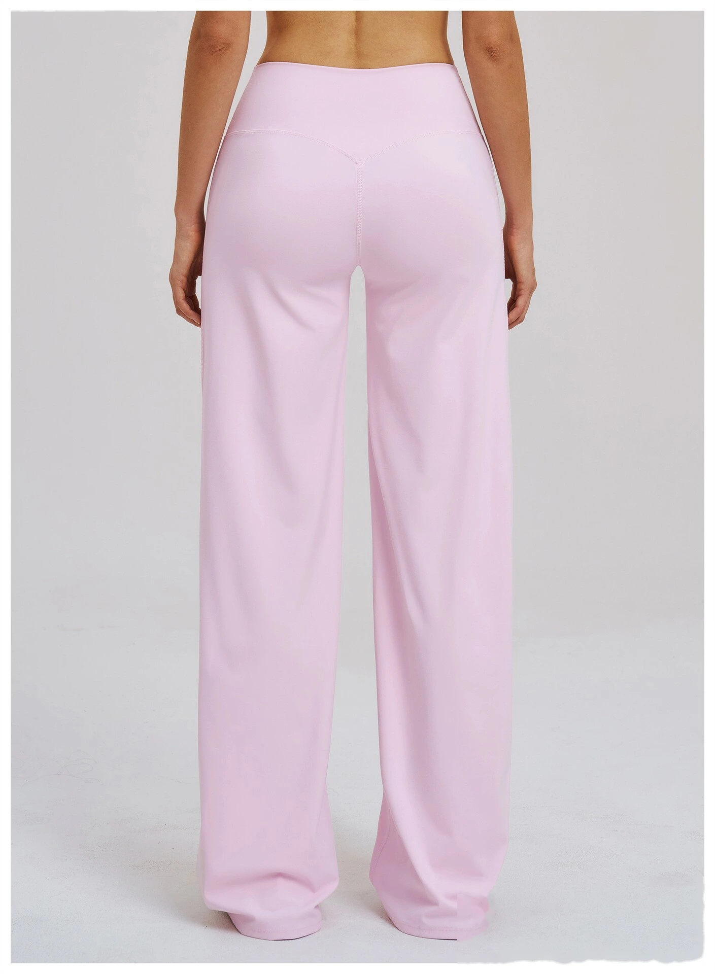 Bulk Custom Legging Lined Wide-Leg Pants - Women's Cross Waist Loose Straight Yoga Gym Activewear detail