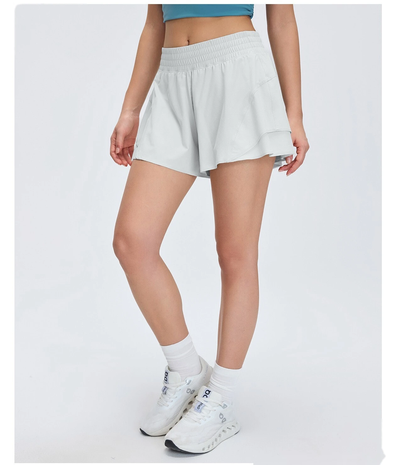 Bulk Custom Lined Anti-See-Through Shorts - Women's High-Waisted Quick-Dry Breathable Gym Yoga Shorts detail