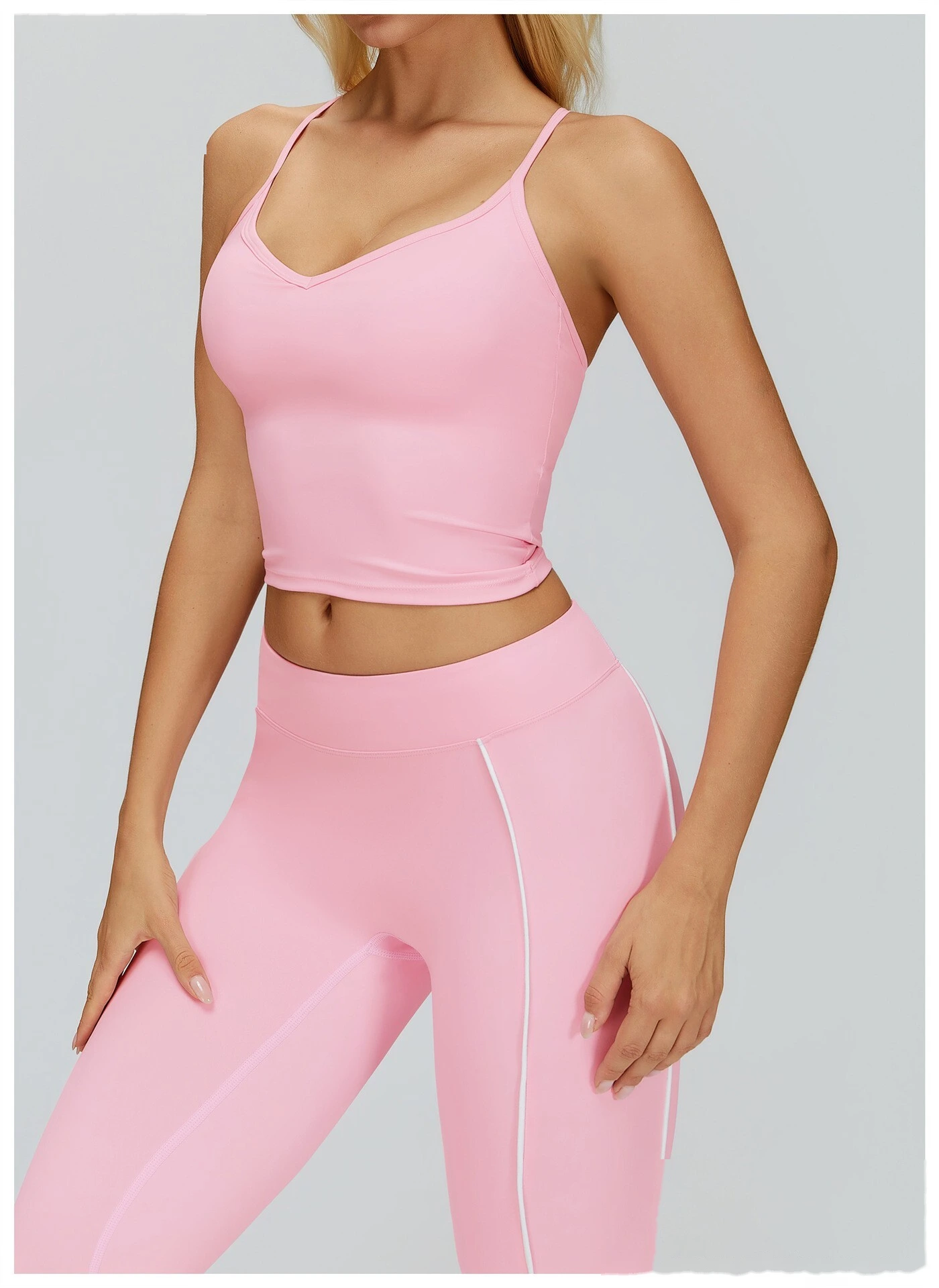 Custom Naked-Feel Yoga Tank Top - Women’s Cross Back Tight Sports Bra for Running Fitness detail
