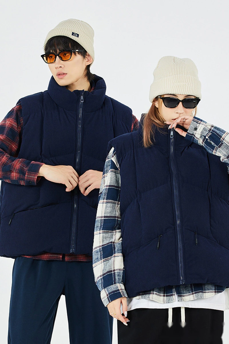 Customized fashion casual winter warm cotton vest vest for men and women detail