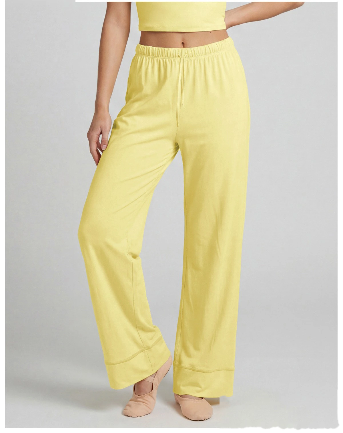 Custom Summer Thin Yoga Pants, Quick Dry Hip Lifting Straight Wide Leg Workout Pants for Pilates Training detail