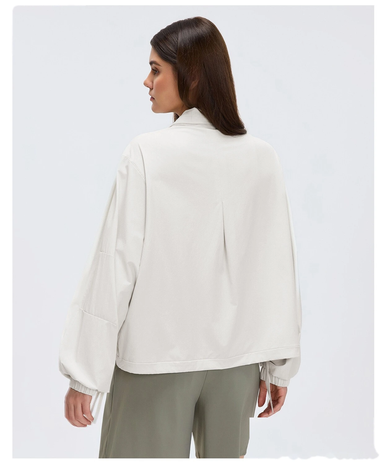 Custom Loose Casual Stand-Collar Jacket - Women's Versatile Outdoor Sports Fitness Activewear detail