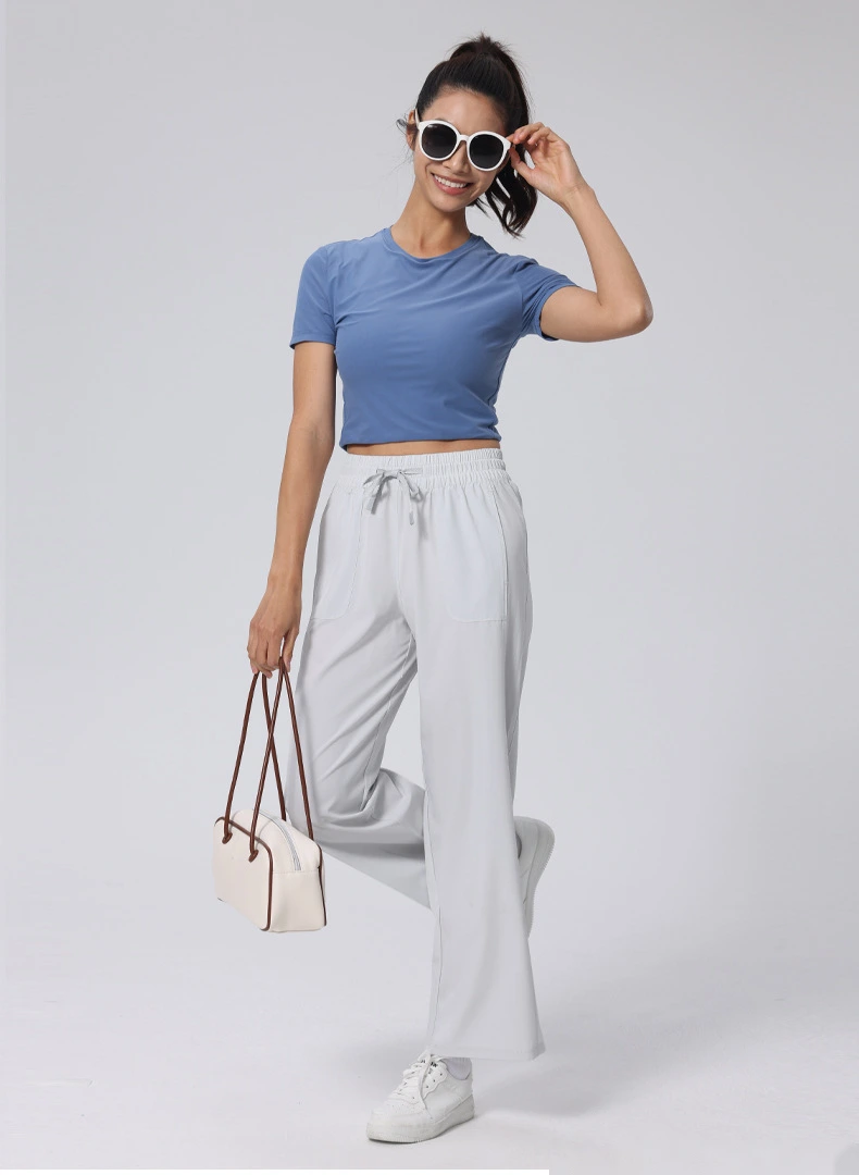 Customize summer ladies' slim and comfortable pants for sports, fitness, running and yoga. detail