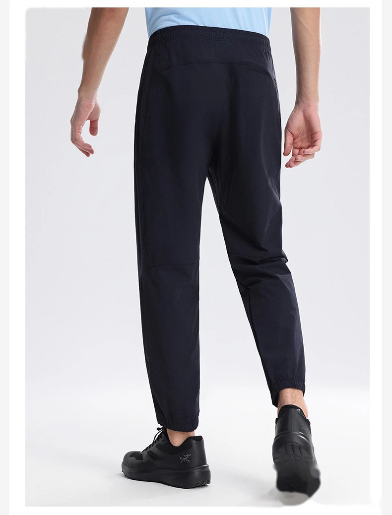 Outdoor sports, leisure, water splashing, hiking and mountaineering pants, leisure quick-drying leg-binding pants detail