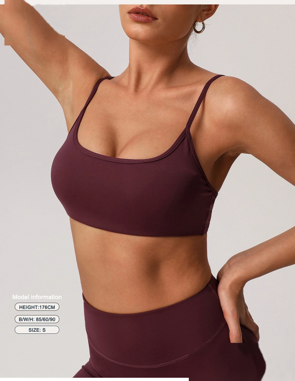 Customized beauty back sports bra nude yoga bra running fitness shirt sling yoga clothes detail