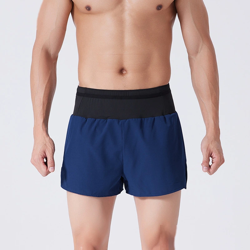 Men 2 in 1 running quick dry sports shorts basketball track shorts detail