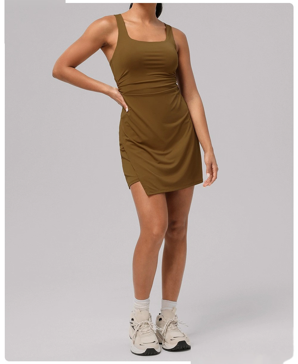 Customized anti-exposure bottoming sports dress high elastic outdoor golf back yoga tennis skirt detail