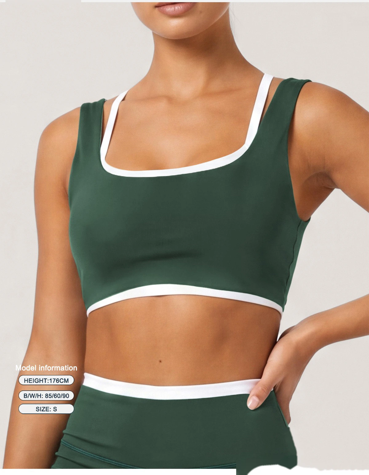 Summer Beauty Back Sports Bra, Seamless Cross Back Yoga Vest, Medium Support Fitness Top for Indoor Training detail