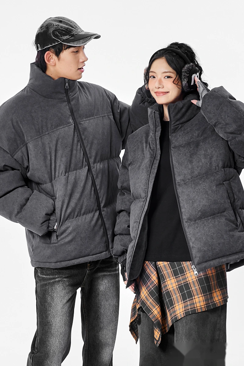 Customize winter men's and women's windproof and warm casual cotton coats and down coats. detail