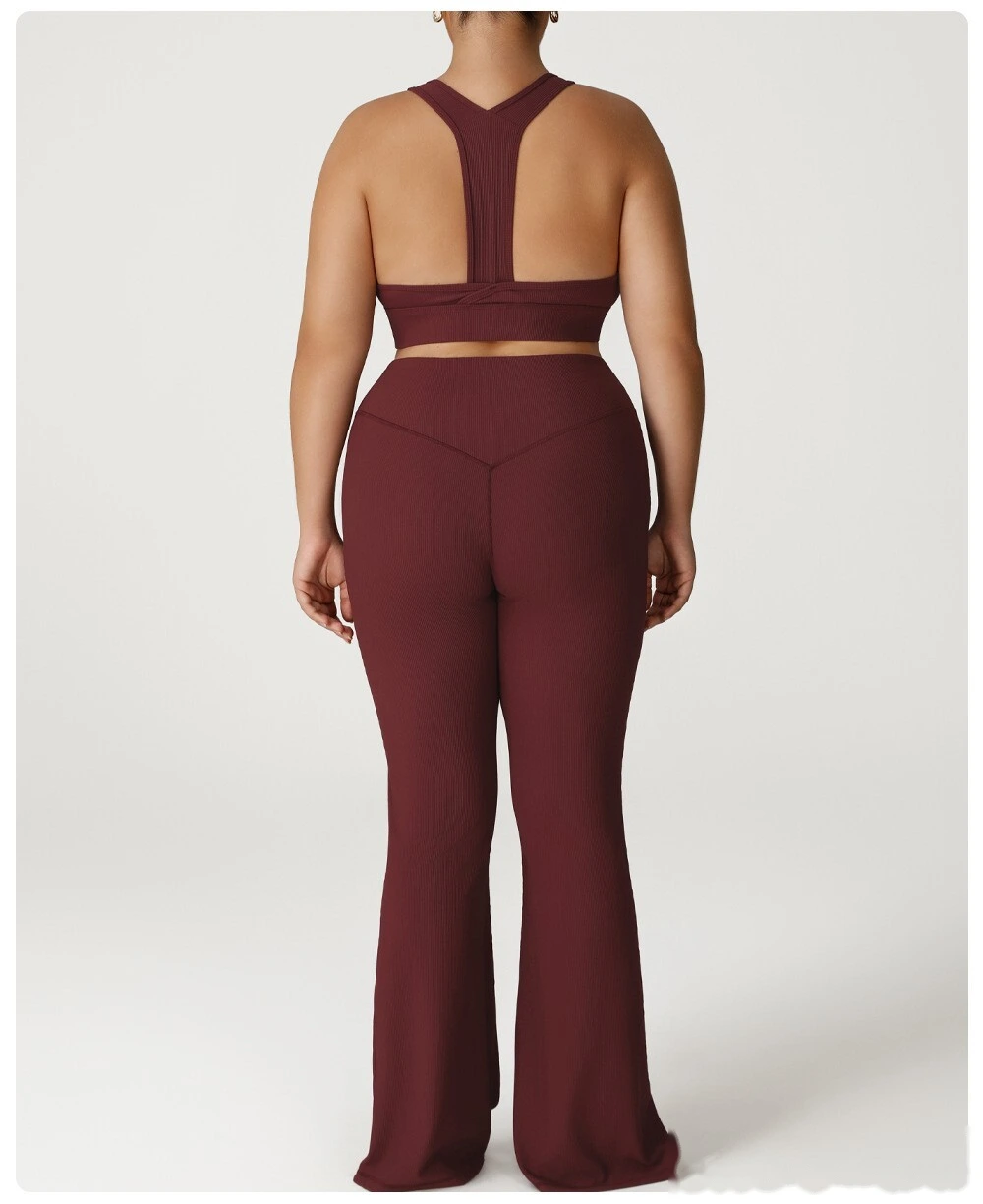 Customized plus size sports bra yoga bra gathers sexy beauty back running fitness vest women. detail