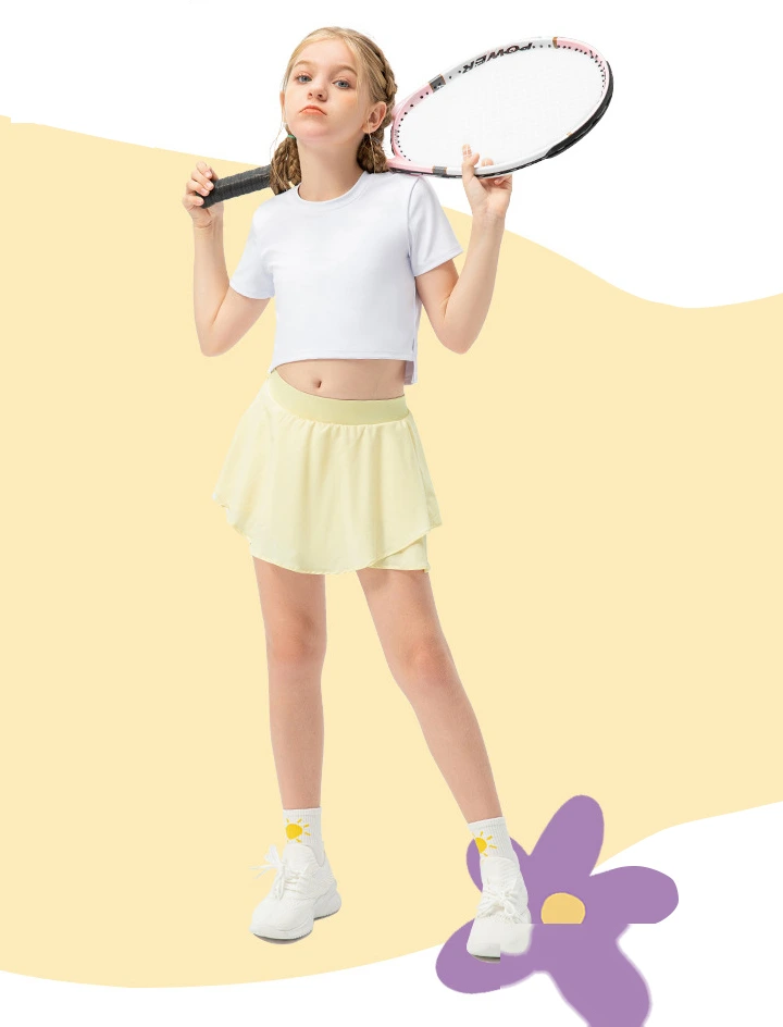Girls tennis skirt with pockets high waisted athletic golf skort detail