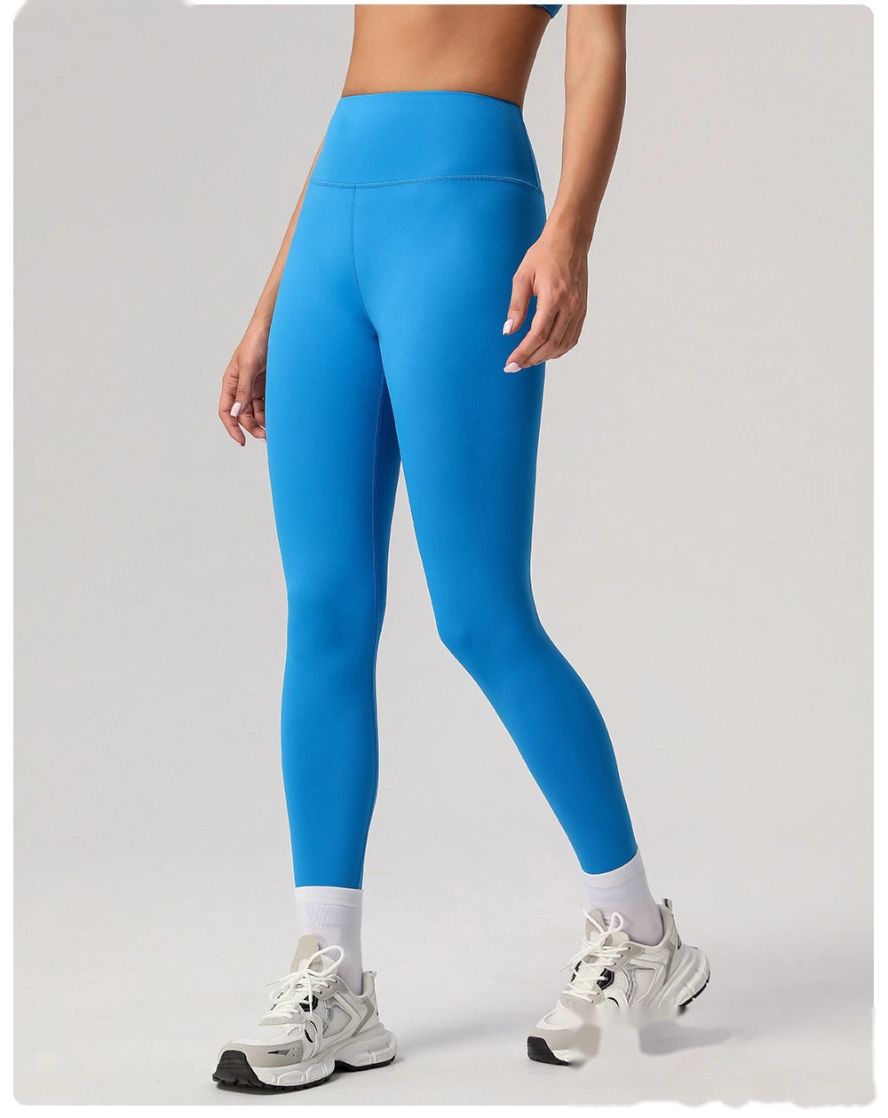 Quick-drying yoga pants, high waist and hips, tight-fitting exercise pants, running fitness pants detail