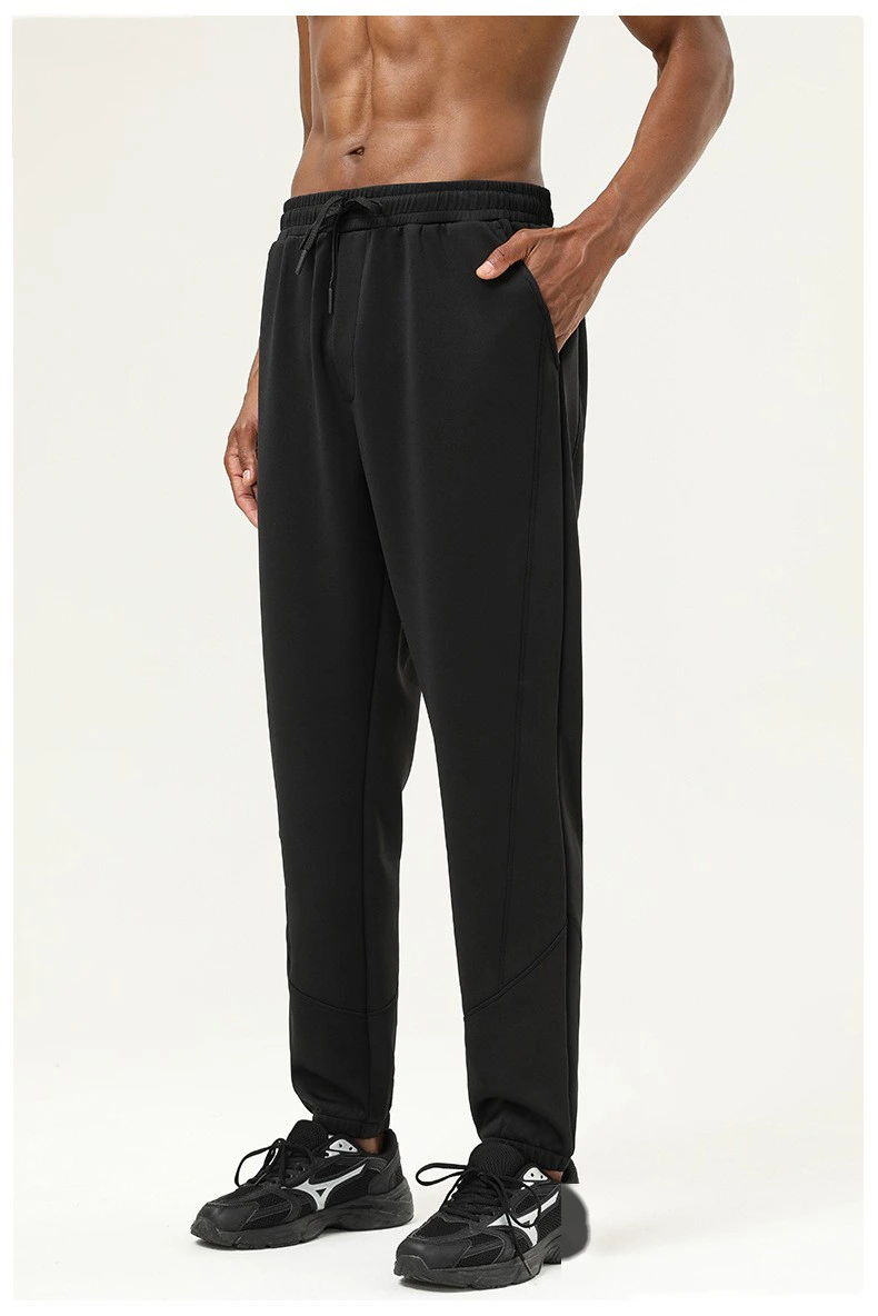 Customized leisure sports pants men's thick warm loose fitness running training leg pants detail