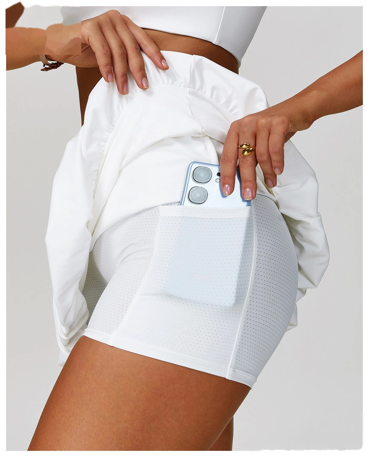 Fake two-piece short skirt Quick-drying breathable anti-exposure tennis skirt Leisure fitness running skirt detail
