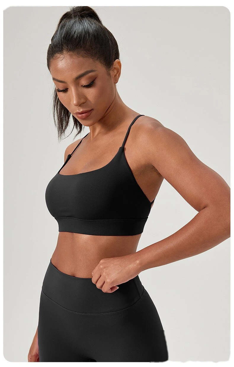 Custom Women's Feminine Beauty Back Yoga Bra | Push-Up, Shock-Absorbing, for Fitness & Running detail