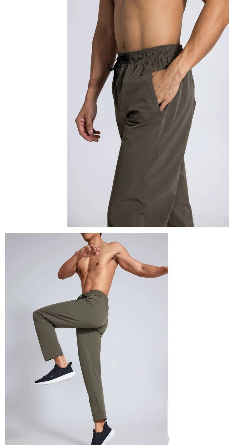 Custom sports quick-drying pants outdoor hiking running fitness training pants mountaineering pants men detail