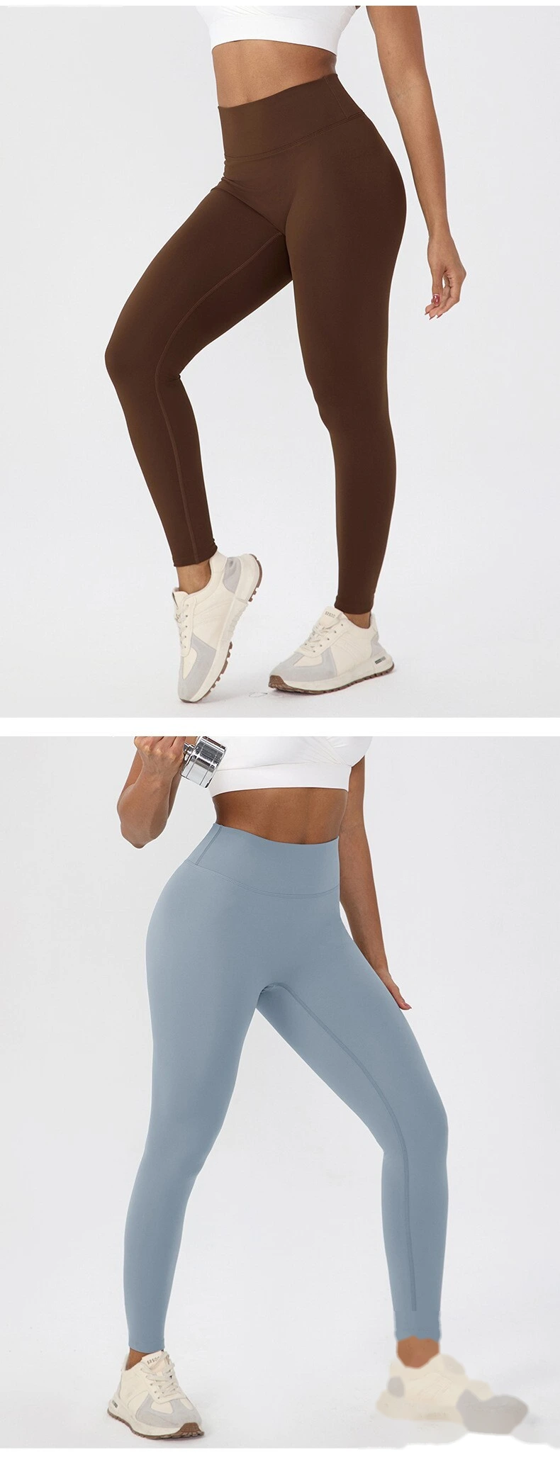 Customizable Women's Warm Yoga Pants | European Style, Peach Hip Lifting, Fleece-Lined for Running & Fitness detail