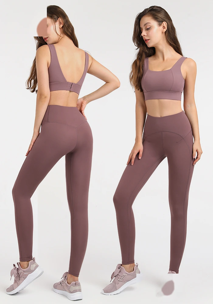 Womens high waisted leggings tummy control slimming yoga pants detail
