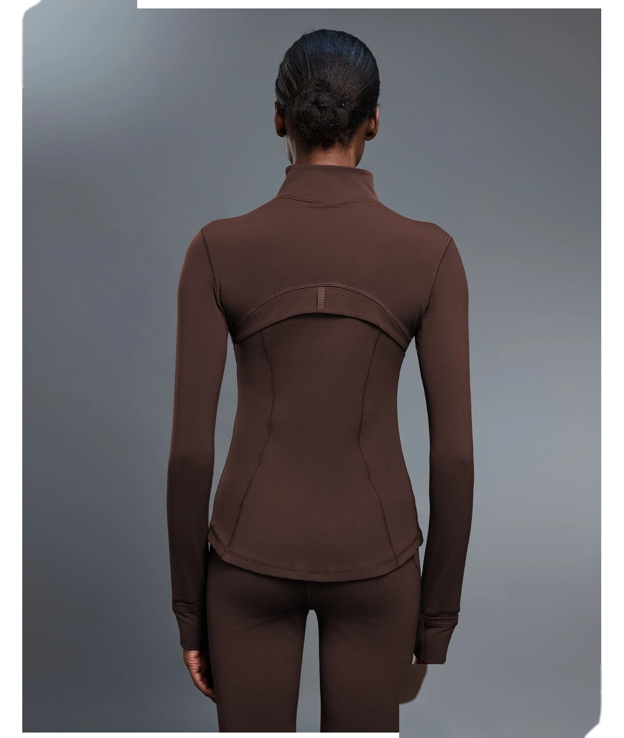 Women's Fall Yoga Jacket, Long Sleeve Stretchy Slim-Fit Outerwear for Outdoor Running & Fitness detail